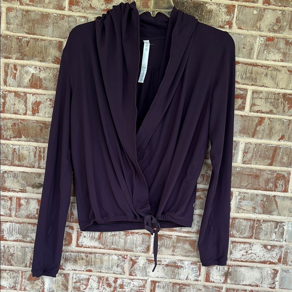 Lululemon Athletica Purple Ready to Rulu Hooded Wrap Long Sleeved Top